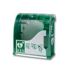 Vitrina con alarma y calefacción para desfibrilador