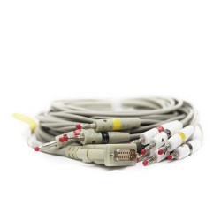 Cable paciente de 10 vías con conector metálico para ECG 100/200 de Cardioline