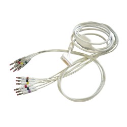Cable paciente de 10 vías con conector metálic para ECG 100/200 (S/L/+) de Cardioline