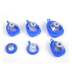 Mascarilla azul de silicona para resusucitador Ambu (Tallas Nº0A-Nº6)
