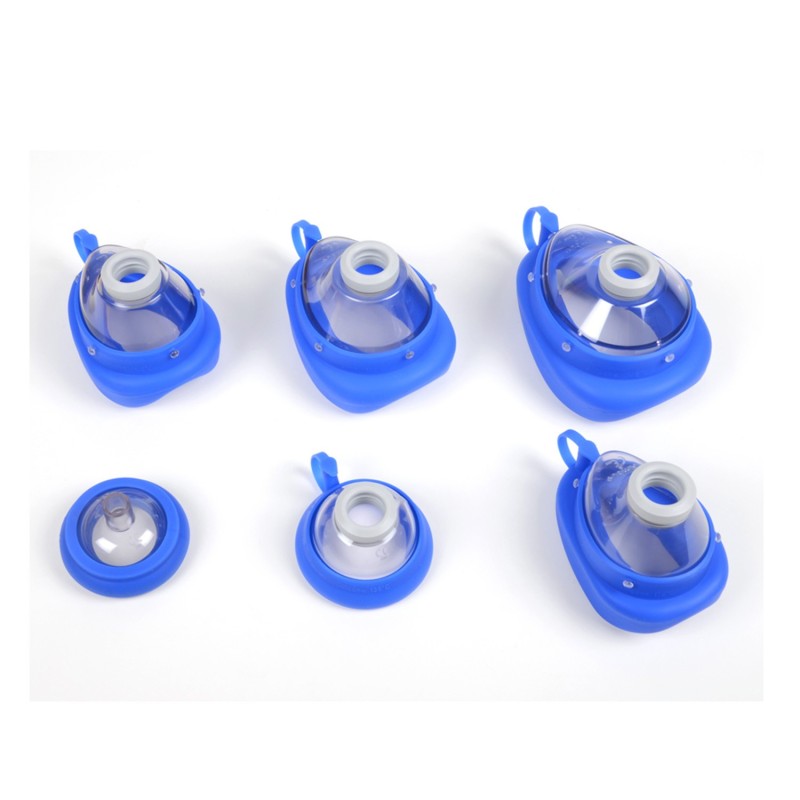 Mascarilla azul de silicona para resusucitador Ambu (Tallas Nº0A-Nº6) Mascarilla azul de silicona para resusucitador Ambu (Tallas Nº0A-Nº6)