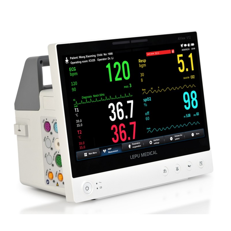 Monitor Lepu Medical AIView V12 ECG 12 Can/SPO2/PANI/Wifi Monitor Lepu Medical AIView V12 ECG 12 Can/SPO2/PANI/Wifi