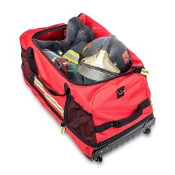 Bolsa plegable con ruedas ROLL & FIGHT para bomberos (EPI) Rojo
