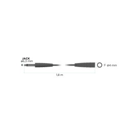 Cable monopolar J6.3-F4 para conexión de placa neutra en barra Led Spa