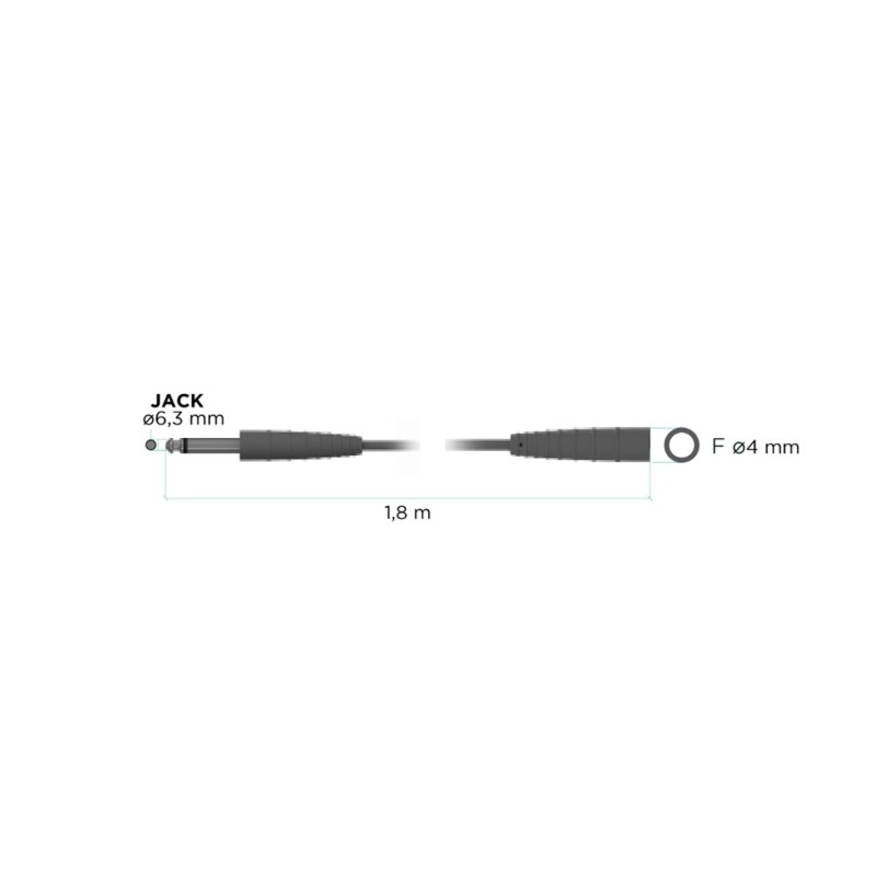 Cable monopolar J6.3-F4 para conexión de placa neutra en barra Led Spa Cable monopolar J6.3-F4 para conexión de placa neutra en barra Led Spa