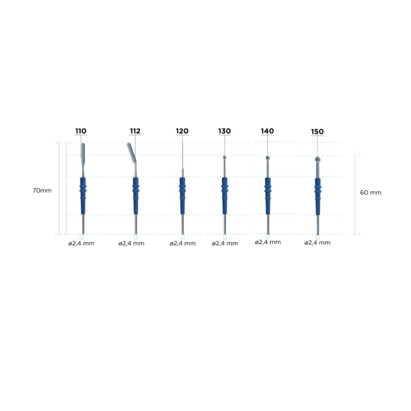Electrodo 152 corto de 7 cm Led Spa para electrobisturí