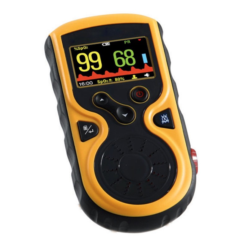 Pulsioxímetro OXY 100 con SpO2, índice de perfusión con alarmas