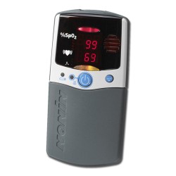 Pulsioxímetro NONIN PalmSat 2500A con pantalla y sonda para adulto