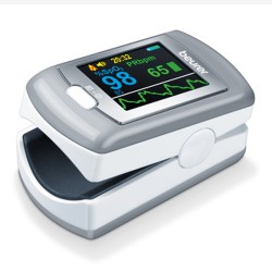 Pulsioxímetro Beuer PO-80 medición SpO2 y pulso con USB y batería recargable