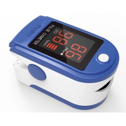 Pulsioxímetro de dedo Oxy-1 con pantalla LED azul