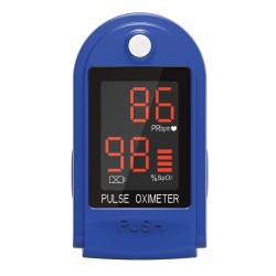 Pulsioxímetro de dedo Oxy-1 con pantalla LED azul | Quantum Spain