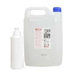 Gel de ultrasonido transparente bidón de 5l (2 uds) - Incluye 2 botellas vacías de 250ml