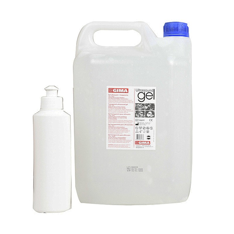 Gel de ultrasonido transparente bidón de 5l (2 uds) - Incluye 2 botellas vacías de 250ml Gel de ultrasonido transparente bidón de 5l (2 uds) - Incluye 2 botellas vacías de 250ml