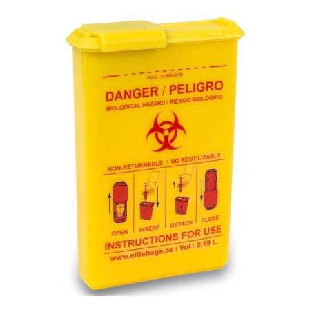 Contenedor Conbios para material biocontaminado de bolsillo