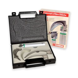 Set laringoscopio Green F.O Halógena  2.5V Adulto con 3 palas MACINTOSH 2-3-4 maletin
