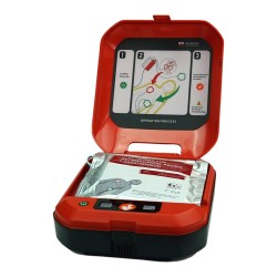 Desfibrilador Externo Automático (DEA) con pantalla LCD HeartSave YA electrodos