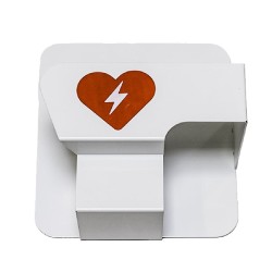 Soporte mural metálico Premium para desfibriladores serie HeartSave de Primedic