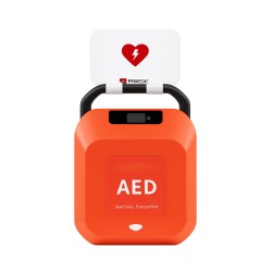 Soporte mural metálico ECO para desfibriladores serie HeartSave de primedic