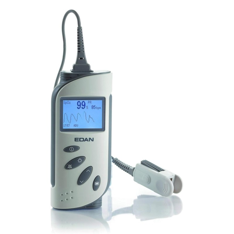 Pulsioxímetro portátil Edan H100B con alarmas