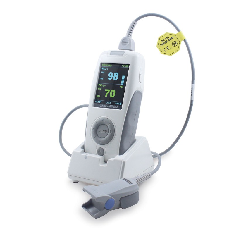 Pulsioxímetro portátil con alarmas y pantalla a color