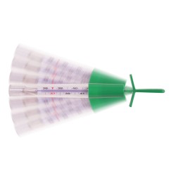 Termómetro ecológico con dispositivo de agitación sin mercurio