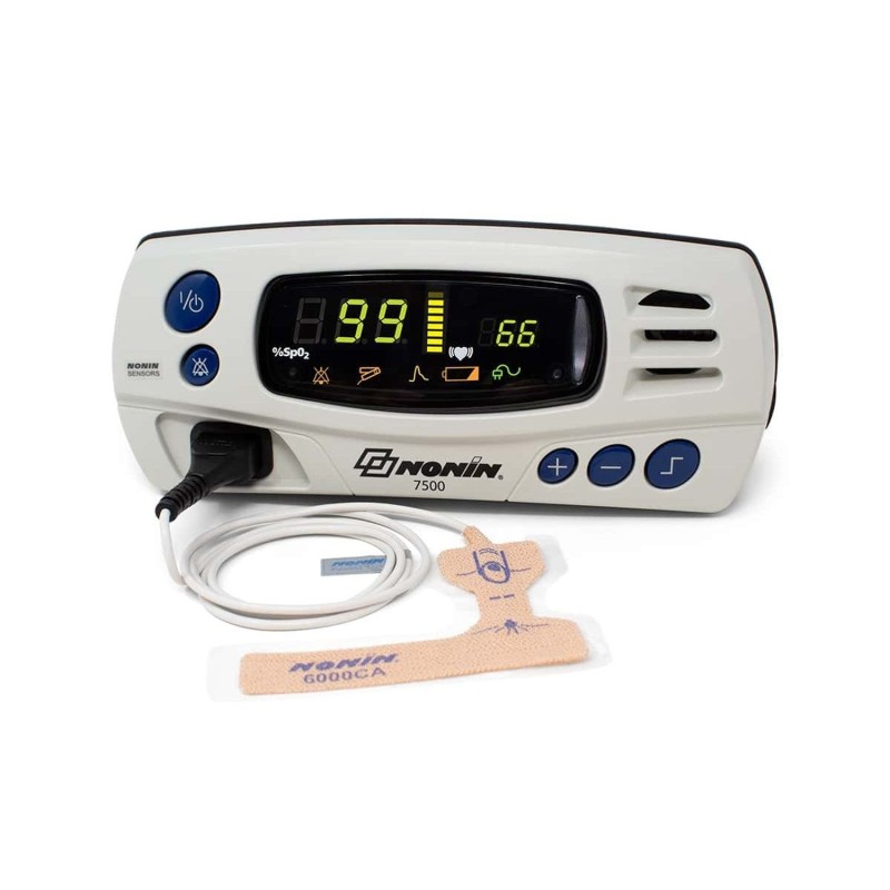 Pulsioxímetro de mesa Nonin 7500 con sensor